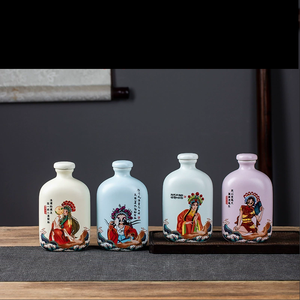 Tùy Chỉnh Khác Nhau Gốm Rượu Vang Chai Từ Các Nhà Sản Xuất Bán Trực Tiếp In Logo Công Ty Trên Sứ Rượu Vang Đỏ Chai - Product Image 1