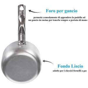 Pentola Agnelli 18 Cm di Diametro in Alluminio Professionale Antiaderente con Manico - Product Image 4