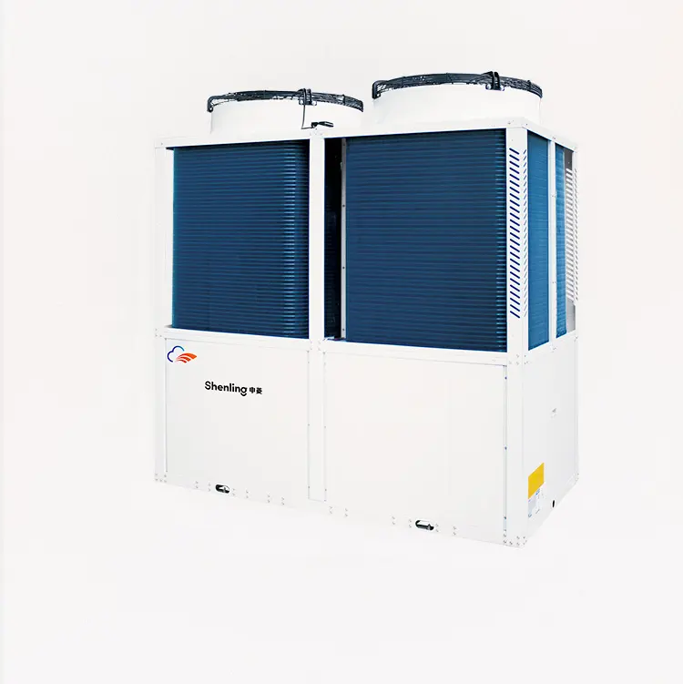 High-efficiency 150Kw Inverter Modular Air Cooled Chiller - Commercial Air to Water Chiller Heat Pump with R410A Refrigerant