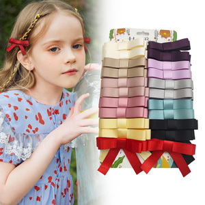 Korea grosir kustom rambut busur klip Satin pita busur rambut buaya klip untuk bayi perempuan wanita aksesori rambut untuk sekolah anak-anak - Product Image 1