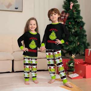 Conjunto de Pijamas de Natal 2025 para Família, Manga Longa, Casual, ODM, com Cintura Elástica e Estampa, para Pais e Filhos, Roupa de Inverno - Product Image 3