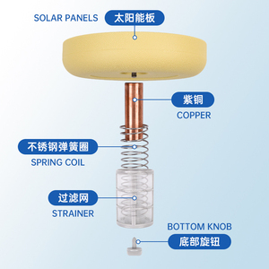 Générateur solaire portable de haute qualité, respectueux de l'environnement, ioniseur de <span class=keywords><strong>piscine</strong></span> résistant aux algues, anode en cuivre, dispositif de purification de l'eau - Product Image 4
