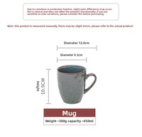 Tasse à café en céramique au design rétro, grande capacité, pour la maison, tasses de créateur, tasses à thé