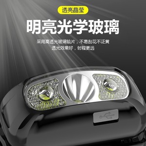 LED Headlamp Rechargeable USB 800mAh White <b>Light</b> For <b>Night</b> Running Fishing Patrol - Product Image 2