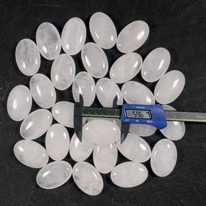 Pierres de cristal de quartz naturel transparent ovales Huiying pour compresse chaude, pierres de guérison, décorées, artisanat en pierres semi-précieuses - Product Image 4