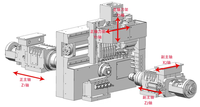 Tour miniature CNC de type suisse JIANKE MA25-5II, tour CNC de type suisse pour l'industrie de la réfrigération