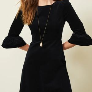 Vestido Midi de Verano Personalizable con Volantes, Elegante, de Algodón y Lino, Cuello Redondo, Casual, con Mangas Acampanadas, para Mujer - Product Image 6