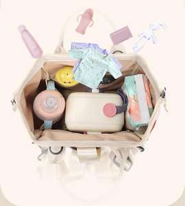 กระเป๋าใส่ผ้าอ้อมผ้าไนลอนขนาดเล็ก2025ใหม่สไตล์เกาหลีพร้อมกระเป๋ากันความร้อนสำหรับเดินทางคุณแม่กระเป๋าเป้สะพายหลังขนาดเล็ก SG0564 - Product Image 5