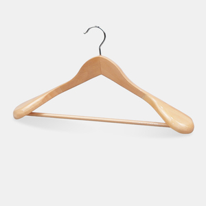 Cintre <span class=keywords><strong>antivol</strong></span> simple en métal et bois pour armoire d'hôtel, organisateur de vêtements brillant, crochets à vêtements - Product Image 6