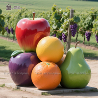 Ferme jardin extérieur grande sculpture en résine botanique statue de fruits en fibre de verre de grande taille
