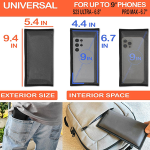 Sacs Faraday pour téléphones, pochettes anti-RFID, bloqueurs de signal pour la confidentialité et le GPS, pochette Faraday pour clés de voiture et cartes de crédit - Product Image 3