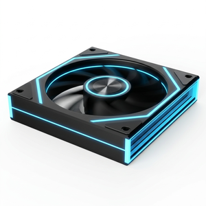 พัดลมระบายความร้อนสำหรับคอมพิวเตอร์เล่นเกม ดีไซน์กระจกสีสันสดใส ขนาด 120 มม.  แบบเงียบ สำหรับเคสคอมพิวเตอร์  พร้อมดีไซน์แบบแผ่นซีดี - Product Image 2
