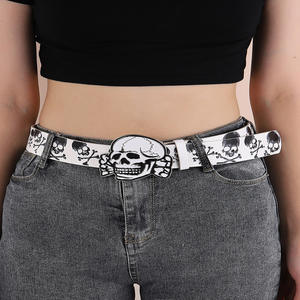 Hot Girl style American Skull Belt mujer 2024 nuevos jeans cinturón decorativo - Product Image 6
