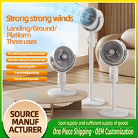 Ventilateur tour électrique silencieux sur pied, hauteur réglable de 7 à 9,9 pouces, refroidissement de l'air, en plastique, avec télécommande, installation murale