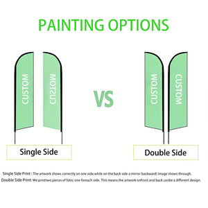 للبيع بالجملة أعلام شاطئ ريشة أحادية الوجهين بأحجام مختلفة للإعلان عن لافتات أعلام ترويجية مختلفة للحصة الأرضية - Product Image 4