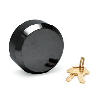 Cadenas de sécurité haute qualité 73 mm en acier noir anodisé avec anse dissimulée, cylindre en laiton, levier unique, pour rangement de pucks de hockey et camionnettes