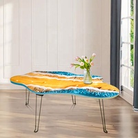 Grande table à manger ronde artisanale en résine époxy personnalisée pour bricolage Moule de table de rivière en silicone et résine à usage durable