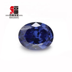 Circonia Cúbica Ovalada <span class=keywords><strong>Color</strong></span> Aguamarina Baifu, Calidad 3A, Gema <span class=keywords><strong>de</strong></span> Circonia Cúbica Azul Océano - Product Image 2