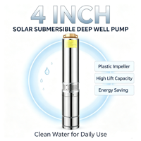 Bomba Solar Sumergible de Acero Inoxidable de 4 Pulgadas con Conmutación Híbrida AC-DC, Kit de Bomba Solar con Controlador MPPT para Riego
