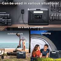 Stockage d'énergie extérieur portable, alimentation haute puissance, sortie 3600 W, affichage bidirectionnel sur écran