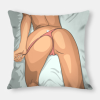 Housse de coussin carrée douce en polyester 100% avec motif de jambes sexy, pour femmes, filles et dames, de haute qualité