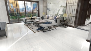 לוחות אבן סינטטית לבנה איטלקית, לוחות פורצלן מודרניים מלוטשים, לפתרונות עיצוב וילות ובתי מלון, קוורץ מלאכותי עמיד. - Product Image 3