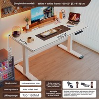 Bureau d'ordinateur, table élévatrice électrique, chaise de gaming, bureau à domicile, chambre, style italien, matériau PVC