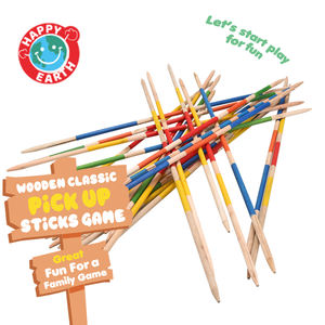 Jeu de cour en plein air ensemble de bâtons de ramassage en gros <span class=keywords><strong>Mikado</strong></span> en bois classique ensemble de bâtons de ramassage multijoueur jeu de famille jouet de sport - Product Image 3