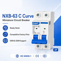 Disjoncteur CHINT NXB-63 Type C 1A 2A 3A 4A 6A 10A 16A 20A 25A 32A 40A 50A 63A pour la protection électrique
