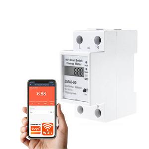 TY-MCB-1 Tuya Smart, Interruptor Medidor de Energía WiFi para Riel DIN, Control por Voz con la Aplicación Smart Life, para Monitoreo de Energía de Electrodomésticos - Product Image 1