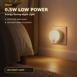 Premium Sensor Night <b>Light</b> <b>Plug</b> In Wall Motion Sensor LED Lamp Dusk to Dawn Automatic Lighting for Bedroom Hallway Staircase - Product Image 5
