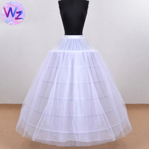 AL0712 Goods Robe de mariée grande taille <span class=keywords><strong>Jupon</strong></span> de mariée Crinoline 2 couches avec 6 cerceaux et <span class=keywords><strong>jupon</strong></span> 2 fils Jupons de qualité - Product Image 6