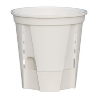 Pot à orchidées auto-arrosant avec fentes d'aération et colonnes de capillarisation, jardinière en plastique double couche 2-en-1 avec plateau de stockage d'eau