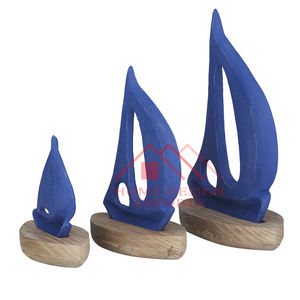 Sculpture en forme de bateau de table de vente chaude pour le salon Sculpture de bateau en aluminium de haute qualité pour les décorations de bureau - Product Image 4