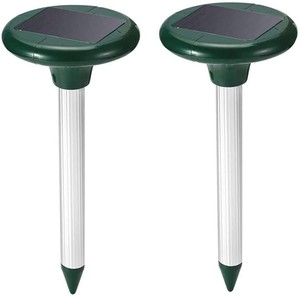 Dissuasore Solare a Ultrasuoni per Animali, Repellente per Uccelli, Topi, Serpenti per Giardino e Fattoria, Repellente Rotondo per Roditori con Tubo in Alluminio - Product Image 1