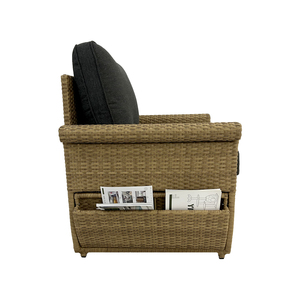 Sillón Individual de Ratán para Exteriores, Sofá Acolchado para Patio, Muebles para Balcón, Porche, Jardín, Terraza - Product Image 5