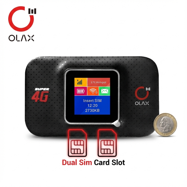 OLAX MF982 Black Portable Lte Modem Wifi Router Wifi 4g Router with Sim Card 3000mah Dual Sim Router Modem Wireless Network Card