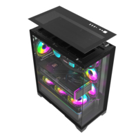 Nouvelle conception de boîtier d'ordinateur de jeu E-ATX RGB avec verre trempé panoramique et tour complète en verre trempé