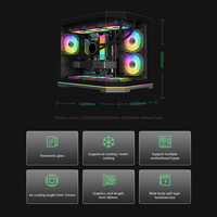 High Airflow MicroATX Gaming Case 360mm AIO Support 380mm GPU 0.5mm SPCC Tempered Glass Side Panel PC Computer Chassis