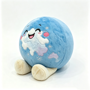 Peluche personalizado de planeta azul helado, peluche de planeta de nieve, lindo peluche de planeta redondo, muñeco de peluche de planeta espacial - Product Image 4