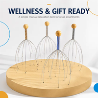Masseur de cuir chevelu en métal, outil à griffes d'octopus pour les soins capillaires, salon, SPA, soulagement du stress, relaxation, portable, fournisseur en gros