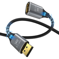 Cable de Extensión DP 8K Macho a Hembra, Versión DP1.4, 4K 144HZ, Adaptador para Computadora HD, para Computadoras Personales