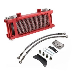 Set Radiator Sistem Pendingin Oli <span class=keywords><strong>Motor</strong></span> Aluminium Berkinerja Tinggi 140cc/125cc Mesin Horizontal Dirt Pit Monkey <span class=keywords><strong>Bike</strong></span> - Product Image 1