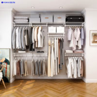 Armoire en acier réglable, pliable et extensible avec étagères verrouillables, fixation murale, design modulaire et gain de place pour la maison