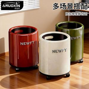 Newft Portable Cylindrical Trash Can <b>Large</b> Capacity Indoor Use Home Bedroom Bathroom - Product Image 3