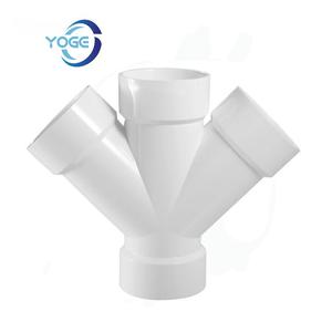 Raccords de tuyauterie de drainage commerciaux et domestiques en <span class=keywords><strong>PVC</strong></span> de haute qualité ASTM 2665 6 pouces DWV <span class=keywords><strong>Y</strong></span> Tee carré avec connexion par colle - Product Image 2