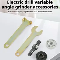 Juego de 5 piezas de accesorios para taladro eléctrico Homey Steel: varilla de conexión para amoladora angular, disco de corte, disco de pulido, soporte de mango para metales