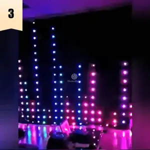 2x3m flexible stage backdrop P18 led video star cloth wall curtain for dj disco equipment