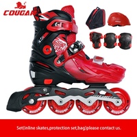 Patins à roulettes pour enfants d'extérieur, réglables, avec roues LED et boucle de sécurité pour garçons et filles