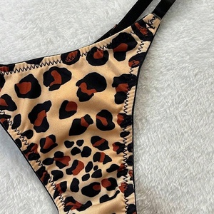 OEM & ODM ensemble de lingerie imprimé léopard bretelles soutien-gorge réglable string avec motif léopard soutien-gorge et slip ensembles pour femmes - Product Image 5